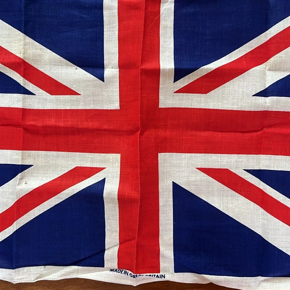 Two Large Vintage Linen Union Jack Tea Towels